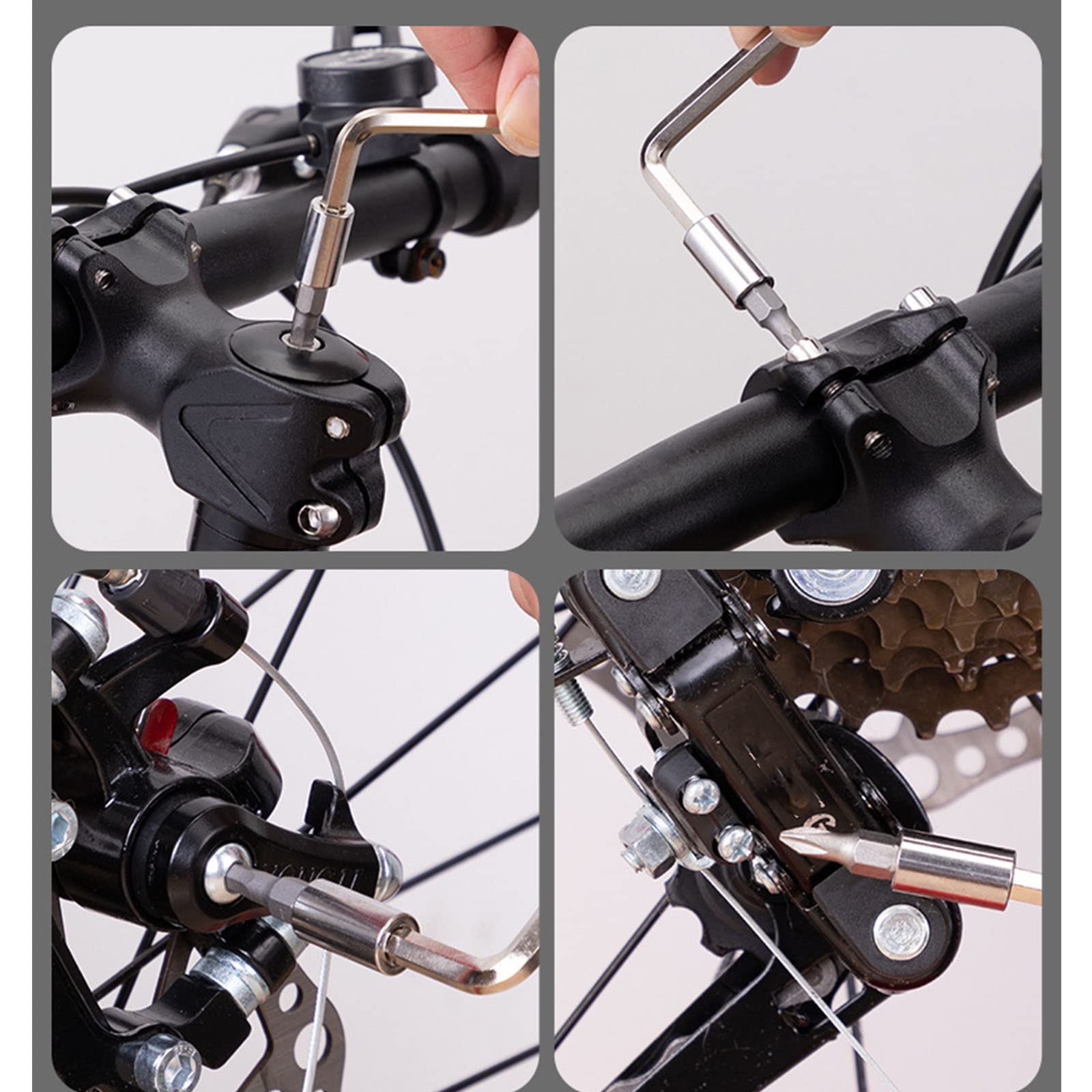 lazyfun 15 In 1 Saddle Bag Repair Multifunction Chain Divider Tool Cycling Repair Tool