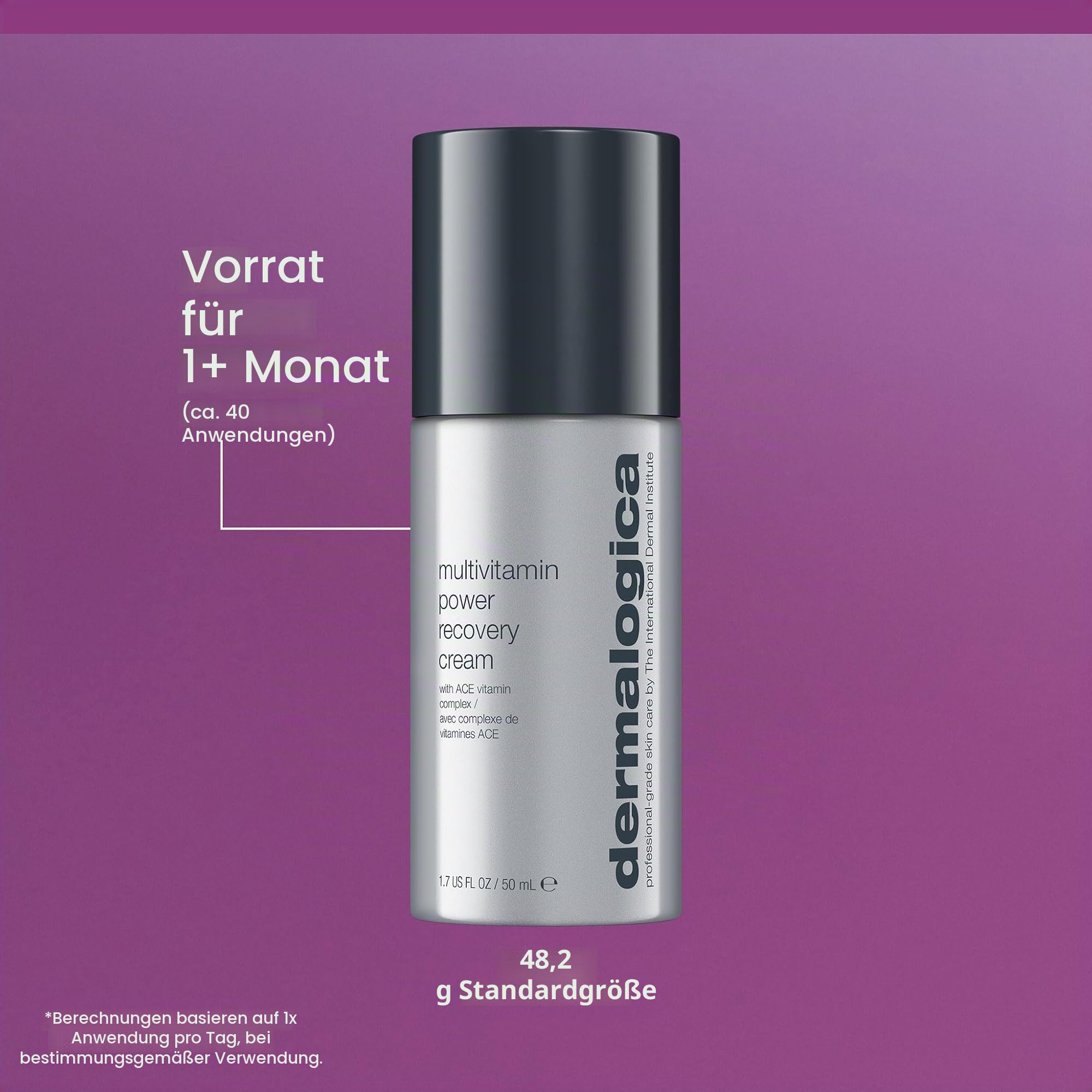 Dermalogica Multivitamin Power Recovery Cream 50ml | Vitaminreiche Feuchtigkeitspflege, die trockene, fahle und reife Haut hydratisiert und festigt.