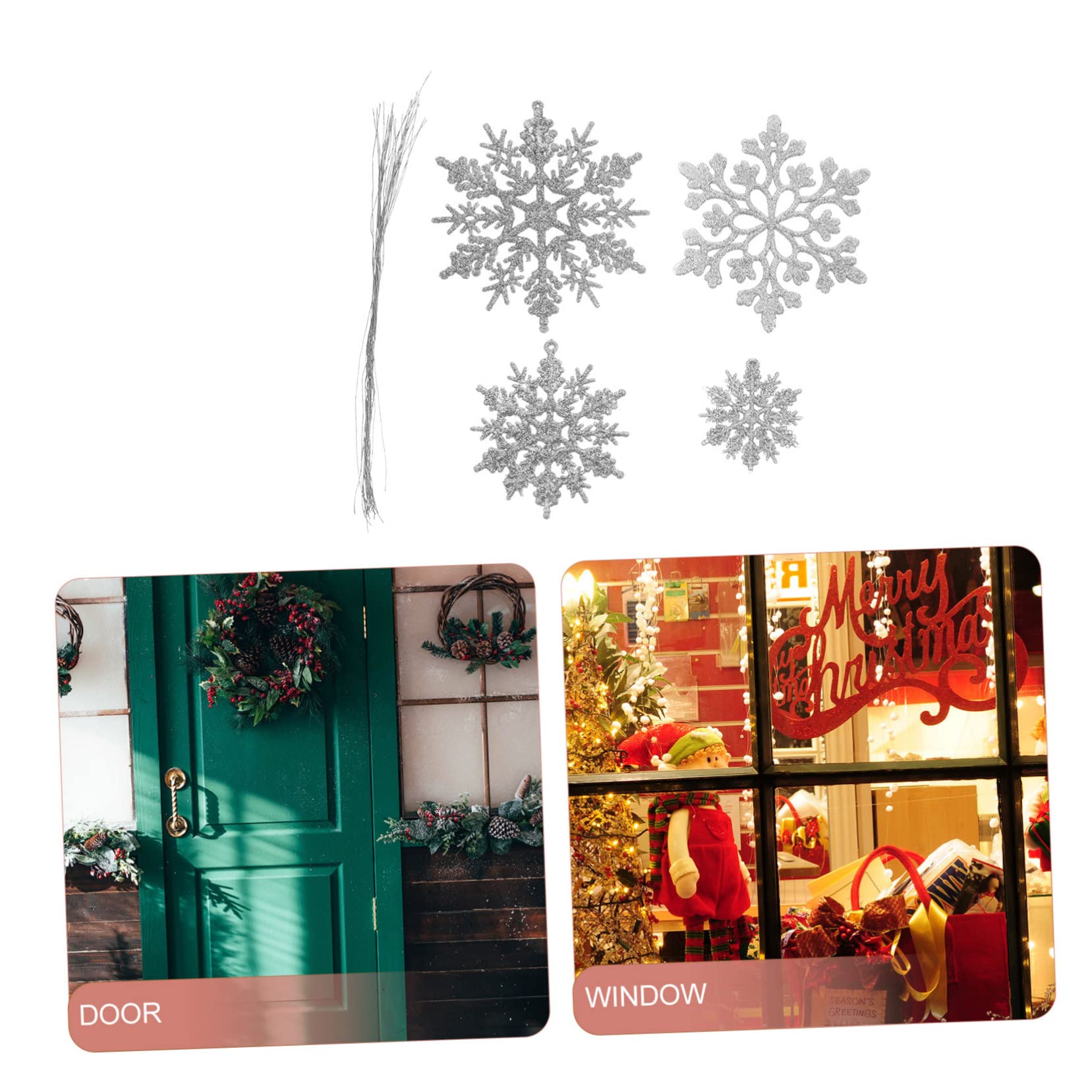 Alipis 4 Set Di Fiocchi Di Neve Coriandoli Decorazioni Per Natale Pendenti A Forma Di Fiocco Di Neve Decorazioni Per Lalbero Di Natale 36 Pezzi * 4