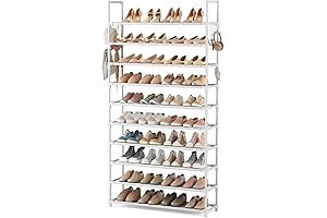 Estantería para zapatos de 10 niveles VTRIN, gran capacidad para 50 pares,...