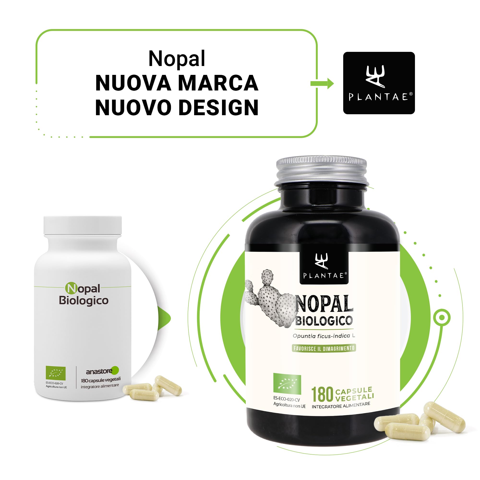 NOPAL BIOLOGICO * 470 mg / 180 capsule * Cardiovascolare (glucosa), Digestione, Peso (bruciagrassi, dimagrimento, fame)