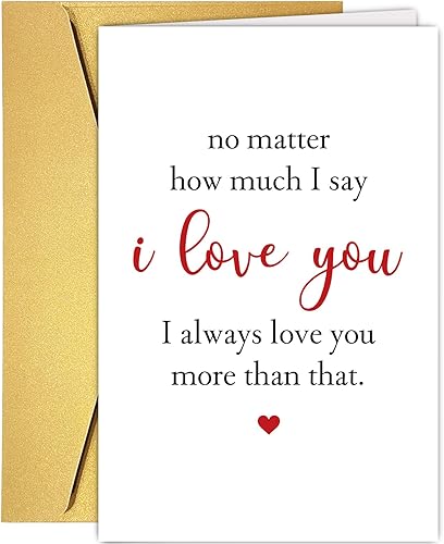 Supoeguk Tarjeta romántica de aniversario, tarjeta del día de San Valentín para novio, novia, tarjeta de amor para él y ella, dulce regalo de San