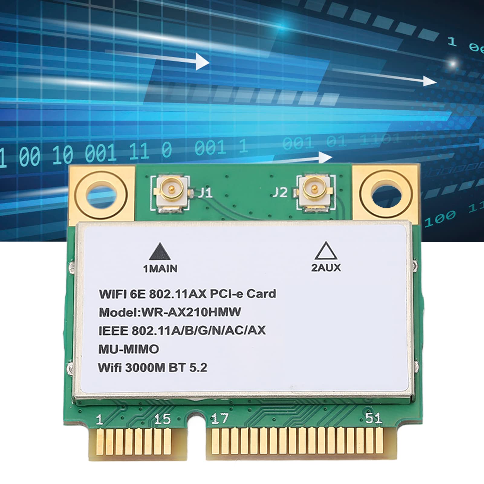 Scheda di Rete WiFi, Scheda di Rete per Laptop, Scheda Radio per PC Desktop per LCD, Fattore di Forma Ridotto, Multifunzione E Altro Ancora