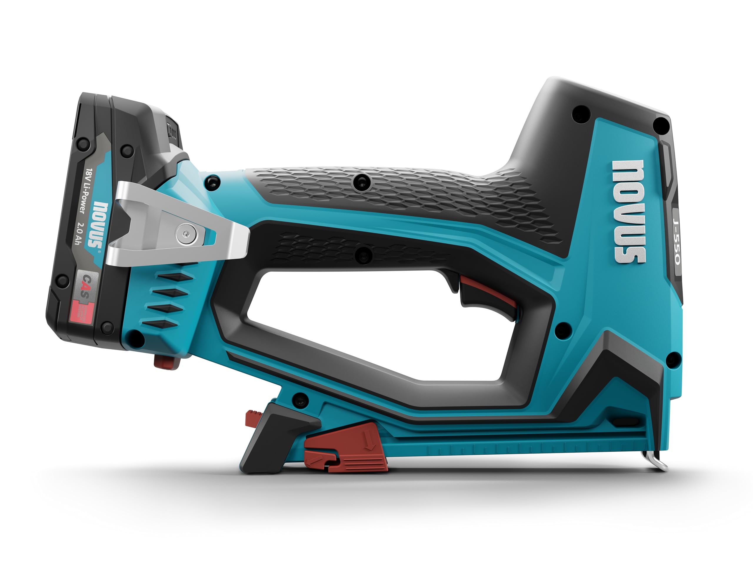 Novus Akkutacker J-550 Koffer-Set (für Feindrahtklammern bis 14 mm, Nägel bis 16 mm, Hammertacker Klammern H, Gewicht: 5,22 kg, inkl. Akku, Ladegerät und 5.000 Klammern) 031-0364