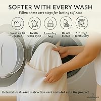 Vista 8 de Cloud Scape Linen - Juego de sábanas de 100% algodón egipcio, tamaño individual, juego de ropa de cama de lujo de 3 piezas, 400 hilos, calidad