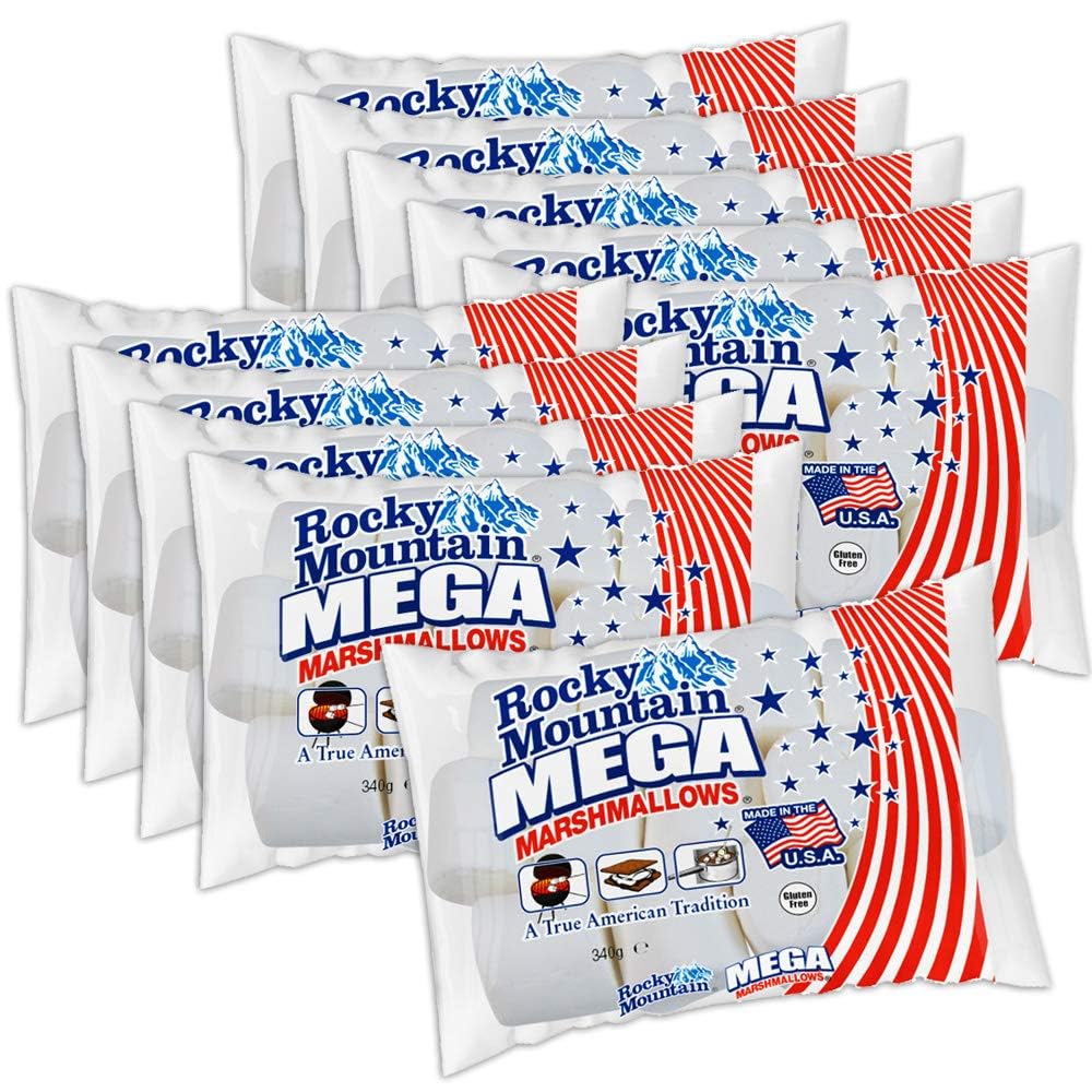 10 x Rocky Mountain Mega Marshmallows Weiss 340 g
