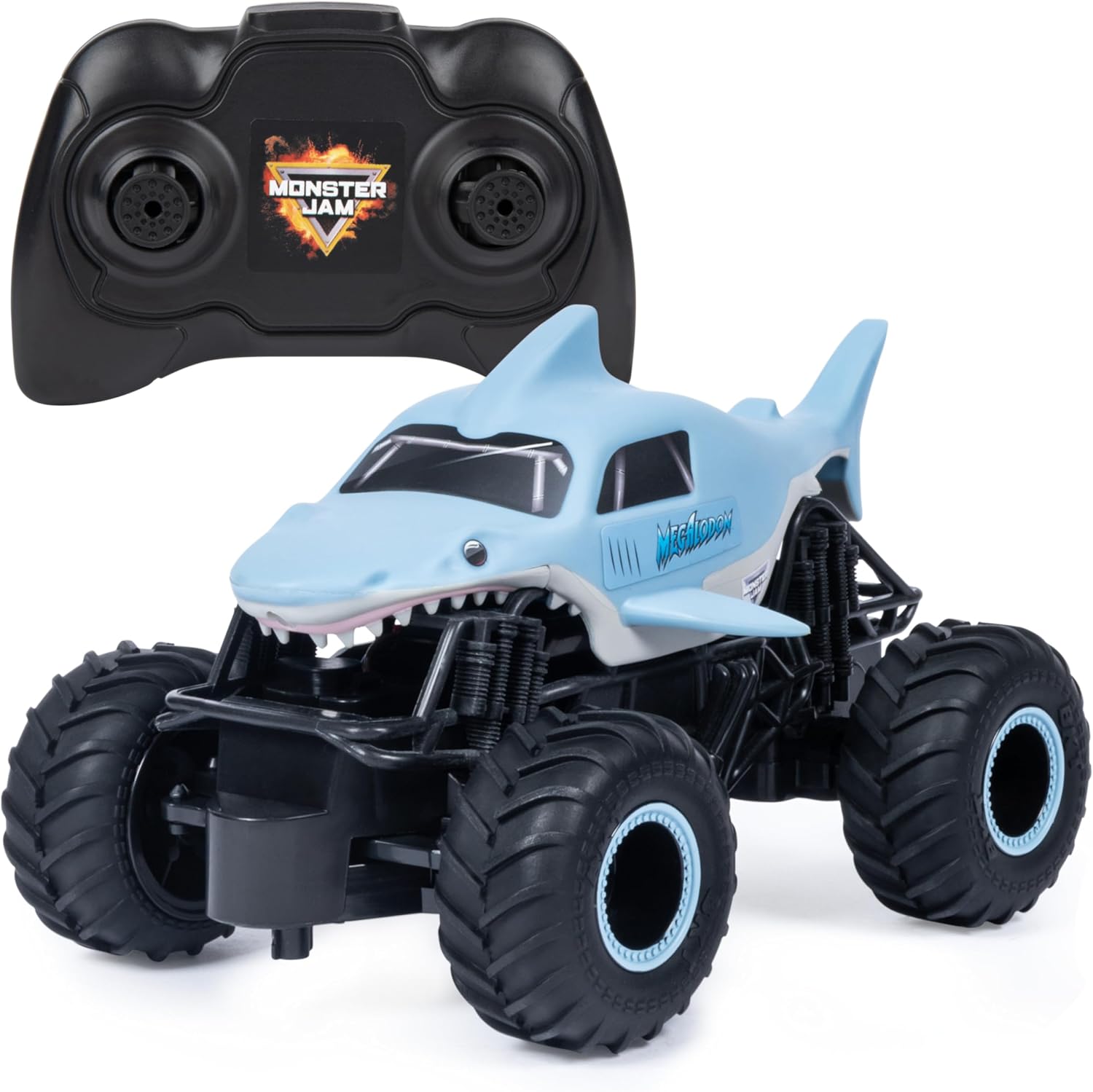 Monster Jam, Official Megalodon Remote Control Monster Truck, 1:24 Scale, 2.4 GHz, for Ages 4 and Up