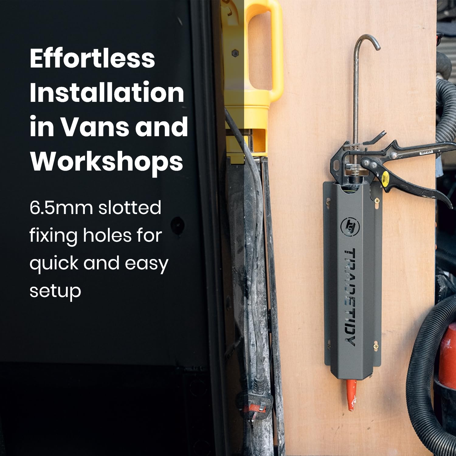 TradeTidy Silicone/Mastic Gun Holder, Accessories for Workshop Van, and Garage Storage, Made from 1.5mm Super Strong Steel - Image 4