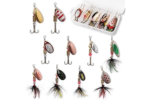 10pcs Fishing Lure Spinnerbait: Bass, Trout, Salmon