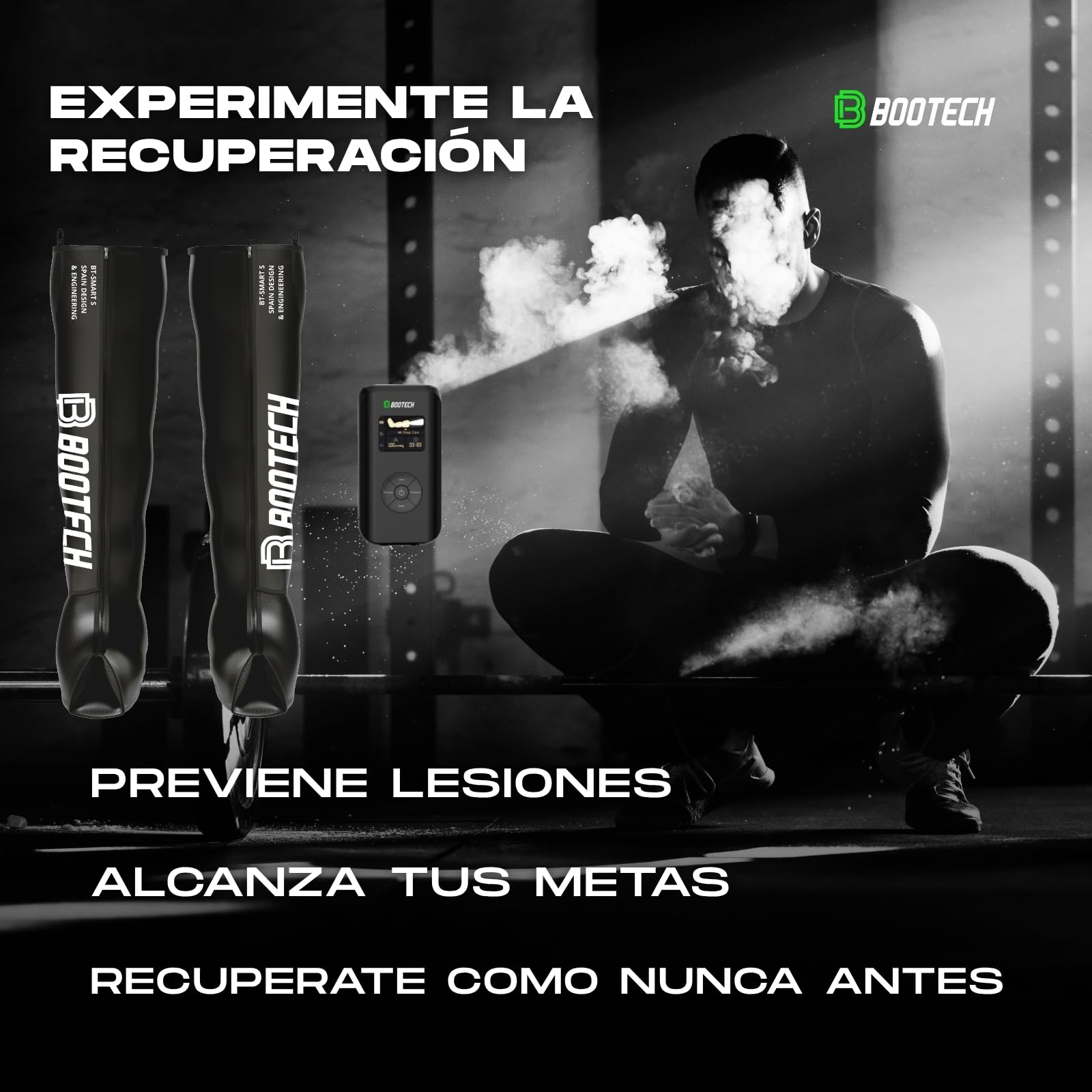 Botas de Masaje de Compresión de Piernas Inalámbricas con APP, Presoterapia de 5 Cámaras Superpuestas para Circulación, Drenaje Linfático y Recuperación Muscular, Batería 3H(L:desde180cm)