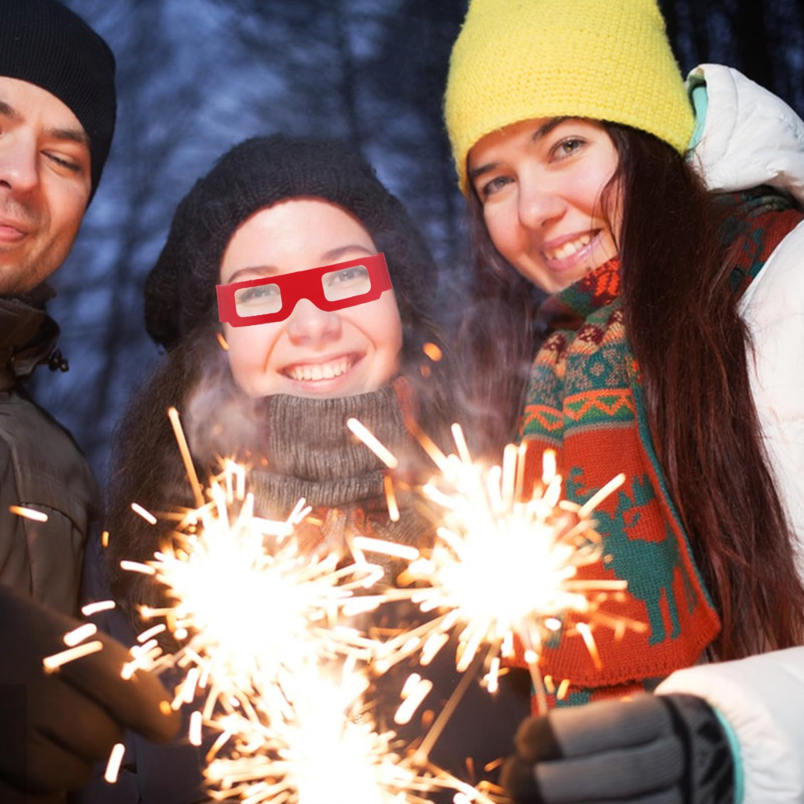 ibasenice 20 Pcs Light up 3d Glasses Glow Glasses Rainbow Luminous Design for Parties