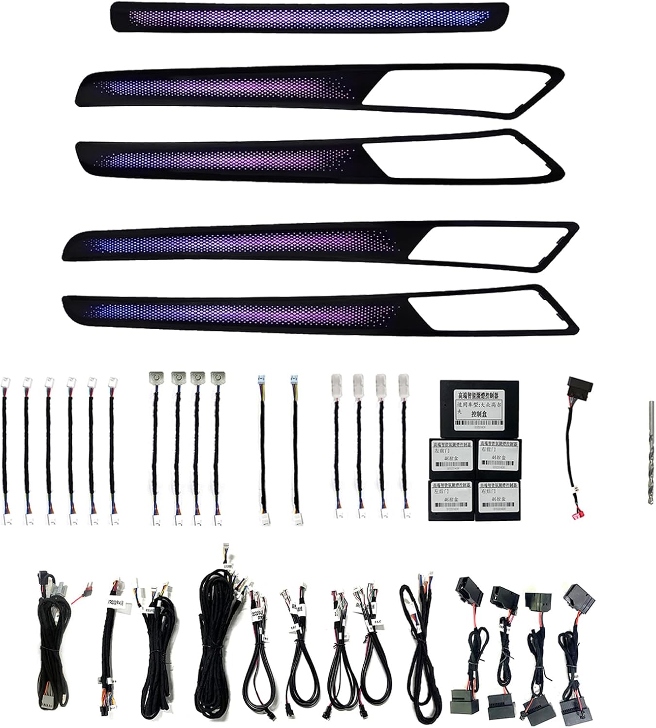 21 in 1 LED Car Dreamcolor Dragon Scale Ambient Lighting Kits for Volkswagen Golf‌ 7 2014-2021, Interior Car Neon Lights Accessories Atmosphere Sound Music Sync Button Wireless APP AI Voice Control