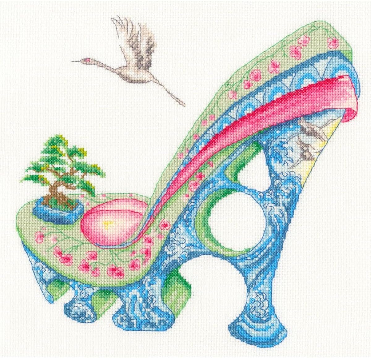 Bothy Threads Counted Cross Stitch Kit - Osaka Spring, Craft Kits
