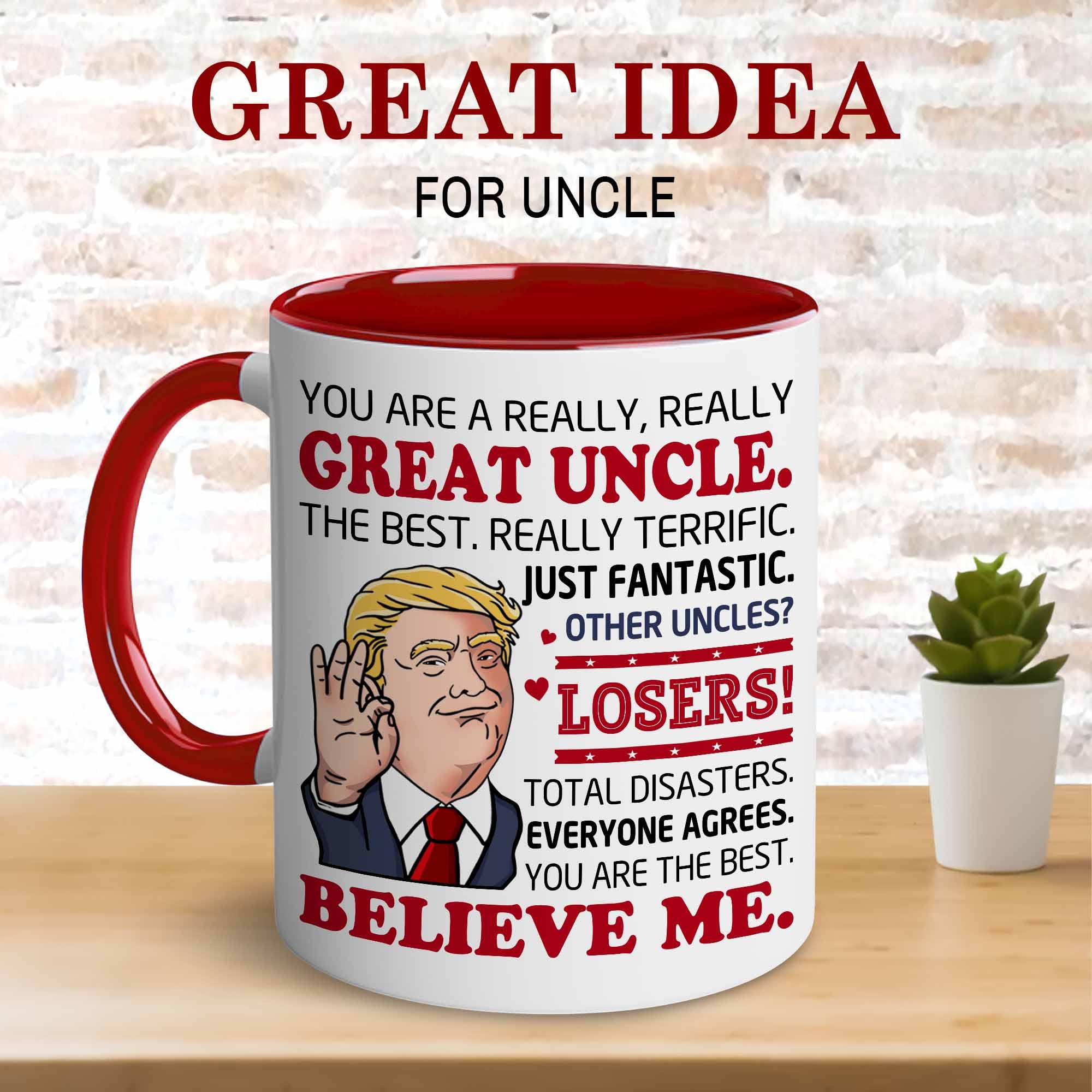 BECHUSKY Fathers Day Gift For Uncle - Best Uncle Gifts From Niece Nephew - Great Uncles Mugs - Best Uncles Ever Cup - Father Day, Birthday Gifts For Old Man, Elder - Uncles Coffee Mug 11 OZ
