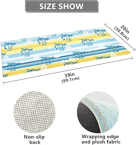 Miniatura 3 de Summer Windsurf Bathroom Rug Mat 39x20,Absorbent Thick Non Slip Bath Rugs, Machine Wash Dry Shower Mat for Bathroom,Kitchen,Tub