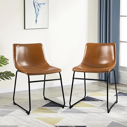 PUKAMI Juego de 4 taburetes de bar de 26 pulgadas, taburetes de bar de altura de mostrador, taburete de bar de cuero sintético, sillas de comedor
