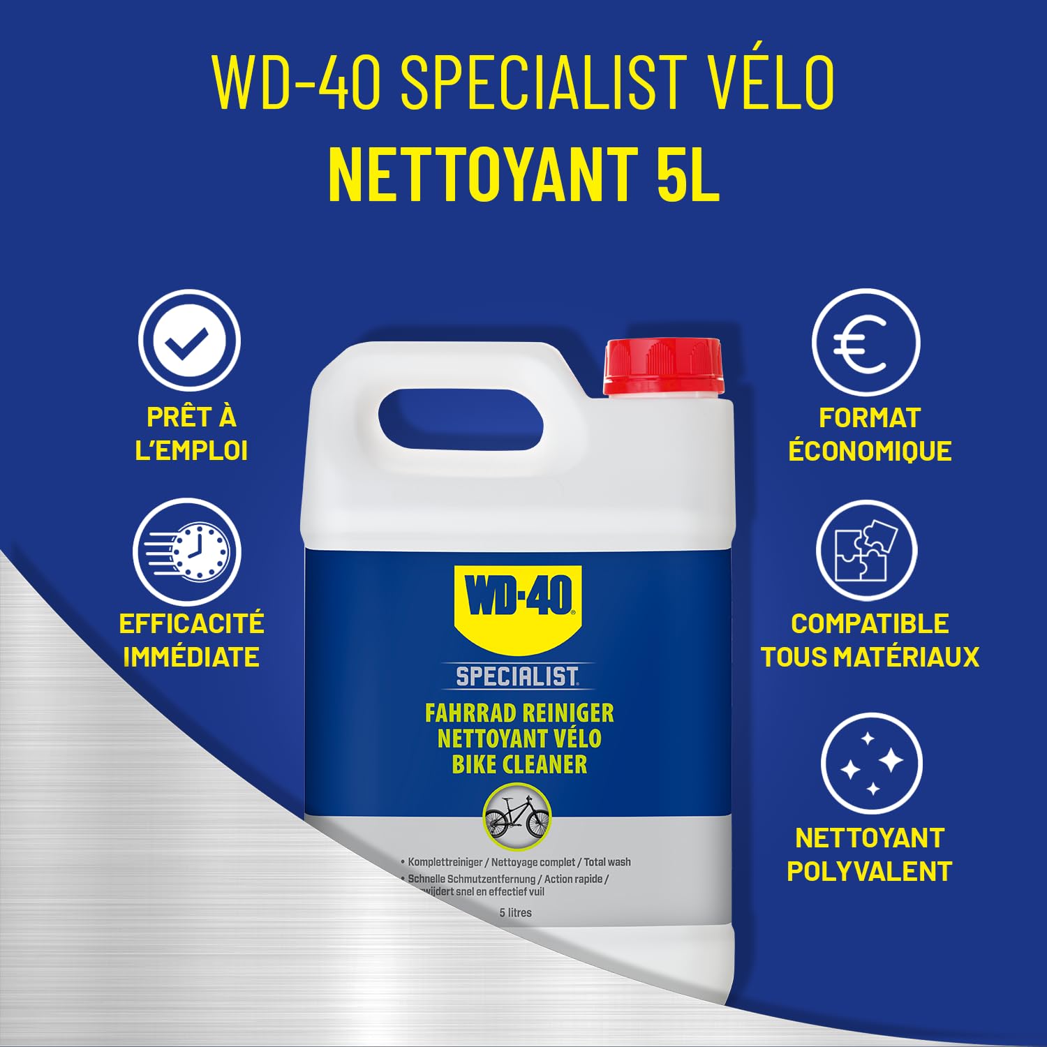 WD-40 SPECIALIST Nettoyant Vélo Bidon 5L