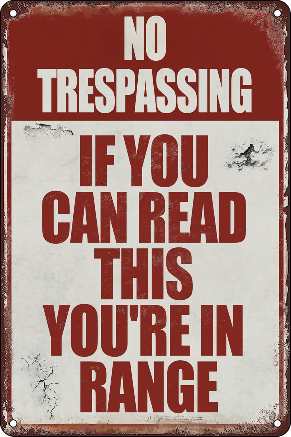 SMAZDFXX Funny Vintage Warning Tin Signs If You Can Read This You are in Range Retro Poster Decorative for Home Bar Cafe Farmhouse Farm Garage Man Cave Wall Decor 12"x16"