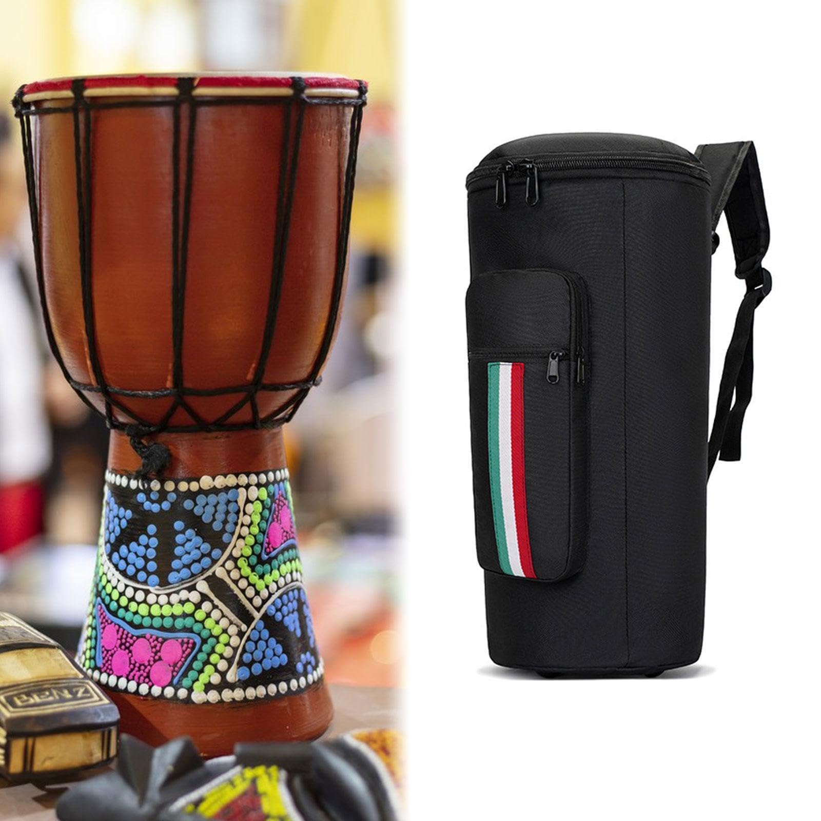 Qianly Estuche para djembé, mochila de transporte para tambores africanos, correa acolchada, 10 Inch