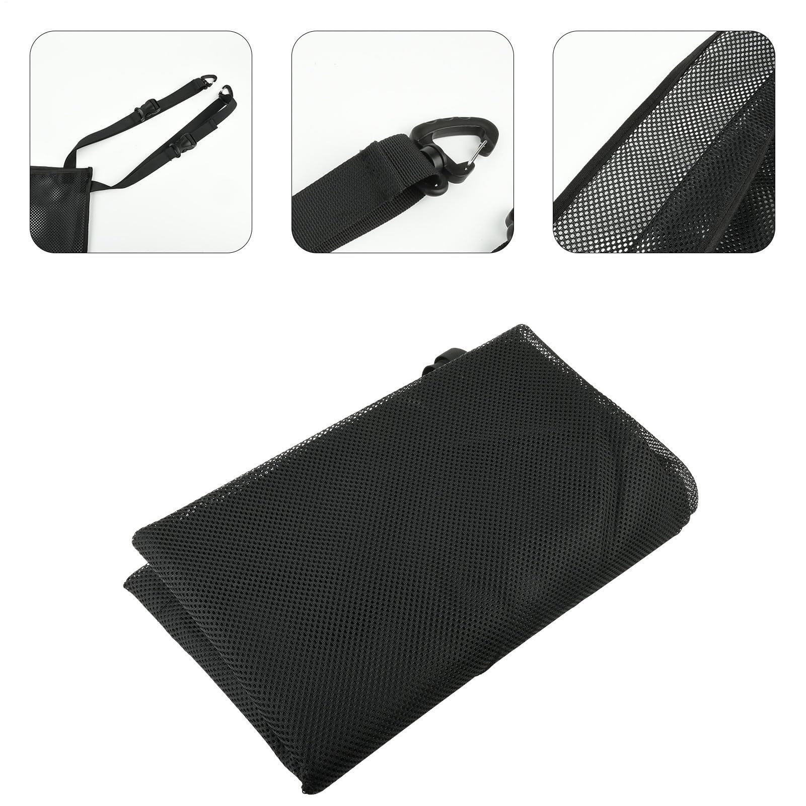 Bolsa de malla grande para piscina, plegable para exteriores, para flotadores de natación, juguetes de agua, toallas de playa y accesorios, solución de almacenamiento colgante para patios y piscinas