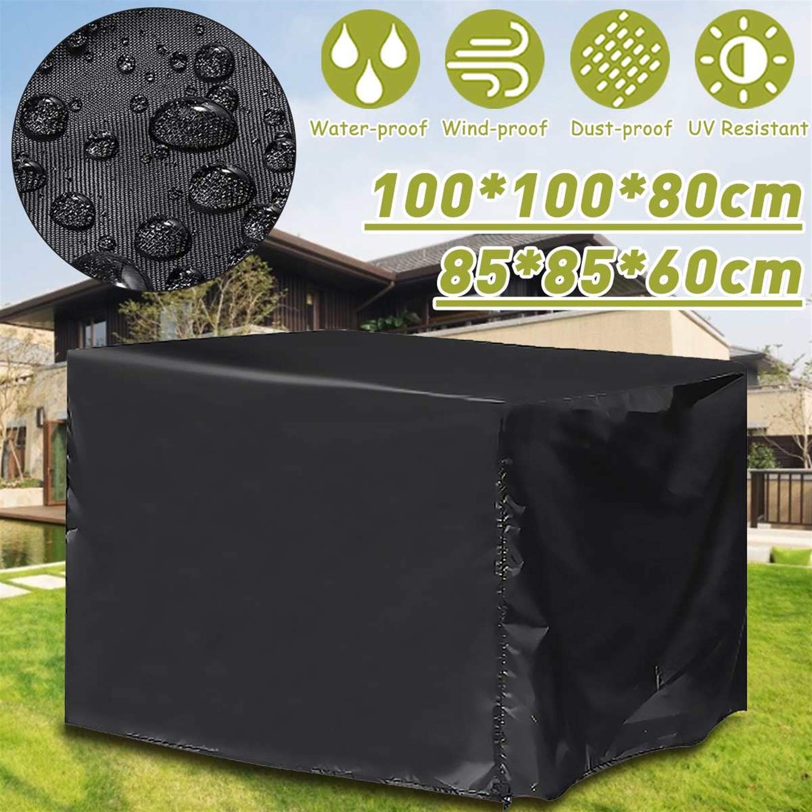 Tuinmeubelhoezen - 85 x 55 x 60 cm waterdichte hoes voor buitenbank - zwaar belastbare rechthoekige tuinmeubelset hoes, anti-vervaging, scheur-/waterbestendige terrasmeubelset hoezen Tuinmeubelhoezen - 85 x 55 x 60 cm waterdichte hoes voor buitenbank - zwaar belastbare rechthoekige tuinmeubelset hoes, anti-vervaging, scheur-/waterbestendige terrasmeubelset hoezen