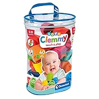 Clementoni Clemmy - 40 Mattoncini per Costruzioni, Gioco Prima Infanzia Made in Italy