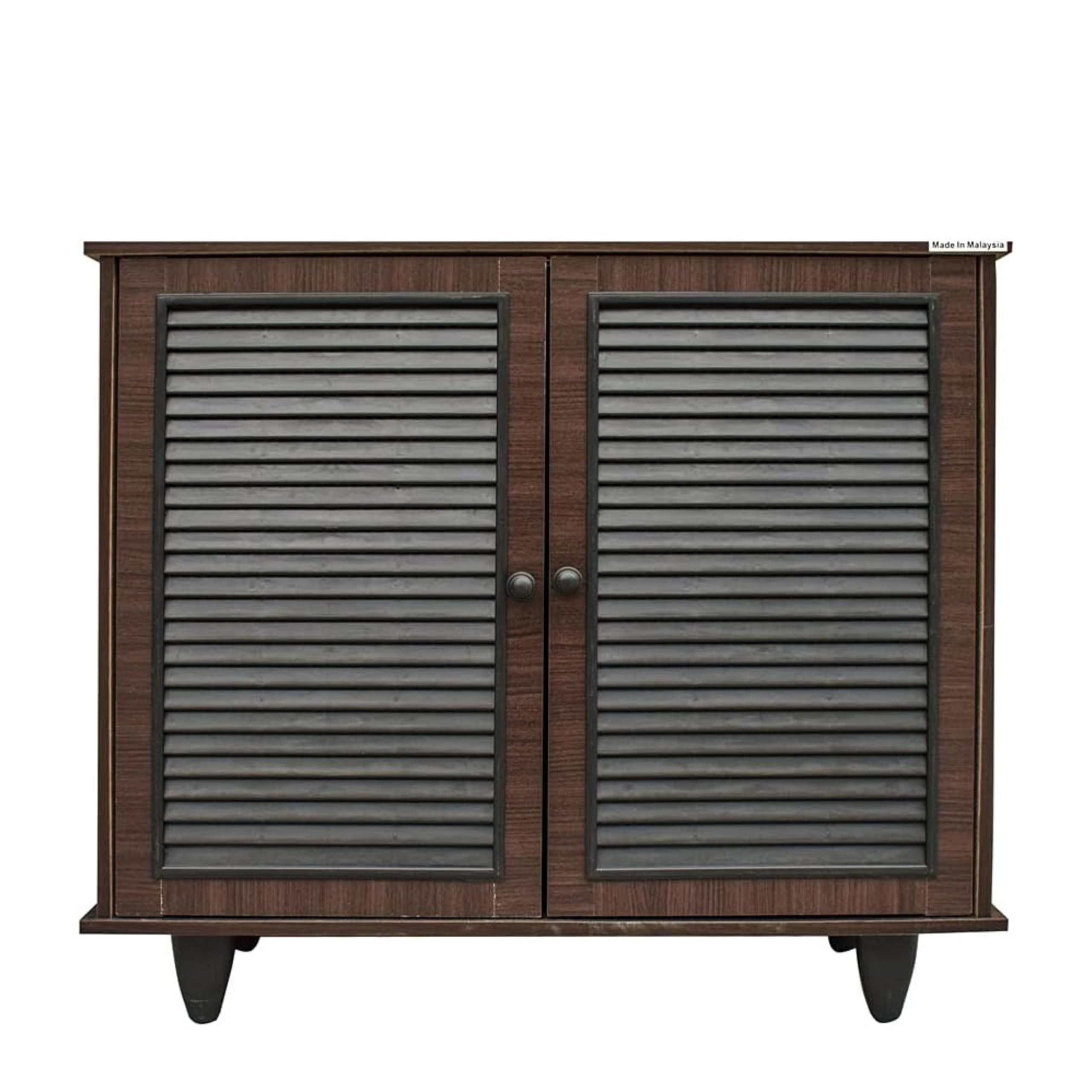 WT-EASYCARE 3 Tier Shoe Cabinet, Wenge– Spacious Storage, Vented Design for Odor-Free Airflow, Extra Top Shelf, Magnetic Door Stops for Quiet Closing – Perfect for Entryways, Bedrooms & Living Rooms