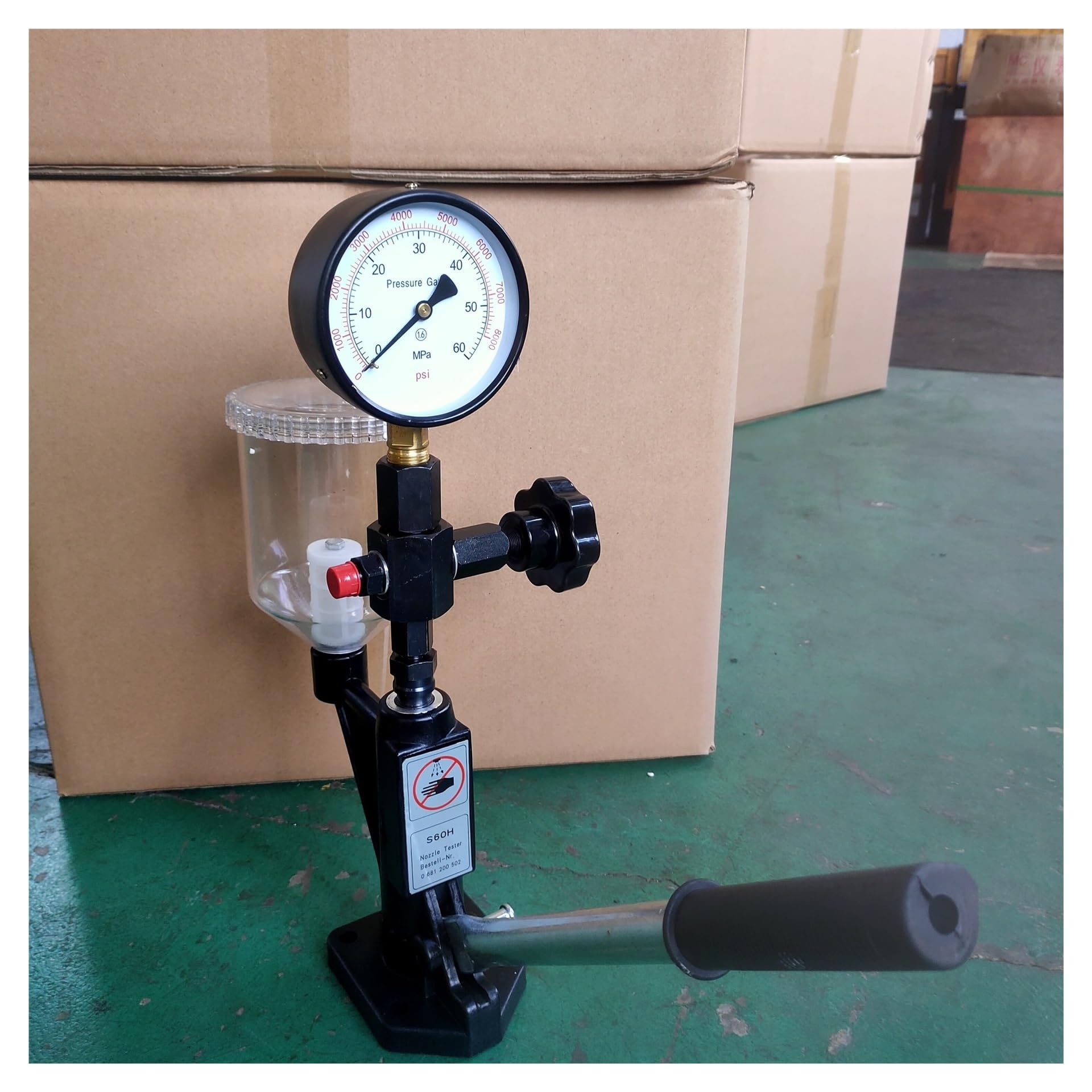 Probador de inyectores Comprobador de inyectores de Combustible S60H, comprobador de inyectores de Combustible Prueba de presión de Apertura, Prueba de Fugas