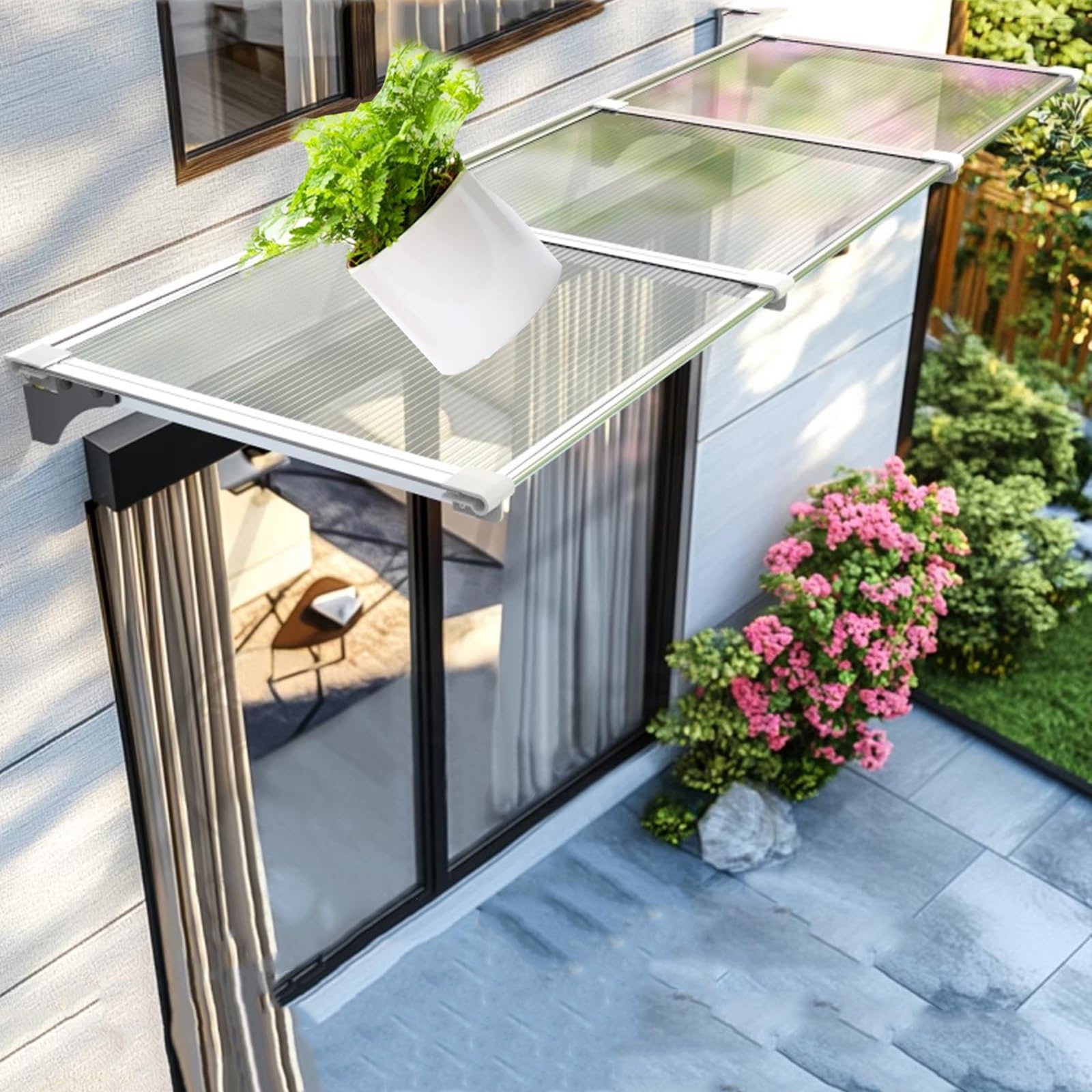 Auvent extérieur anti-UV et anti-pluie pour véranda et balcon