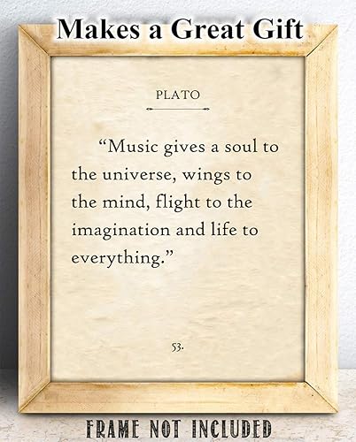Miniatura 2 de Plato - Music Gives A Soul To The Universe - Inspirational Quote Home and Office Decor, Great Gift Idea for Music Lovers and Musicians, 11x14