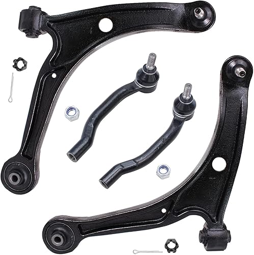 Miniatura 185 de Detroit Axle - Kit de brazos de control delanteros de 4 piezas para Nissan Cube 2009-2014, Nissan Versa 2007-2012 2 brazos de control inferiores con