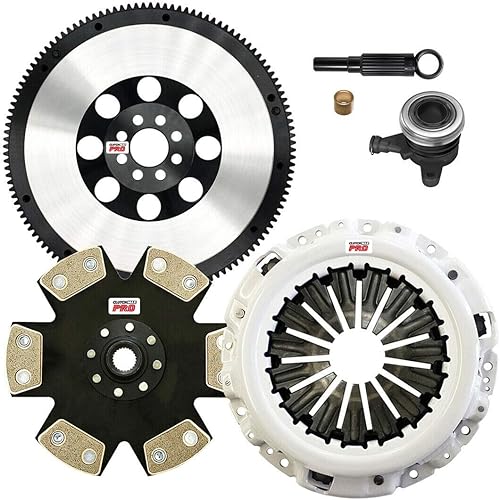ClutchMaxPRO Performance Stage 4 Kit de embrague y volante cromado con cilindro esclavo compatible con Nissan 350Z 370Z Infinity G35 G37 Q60 VQ35HR