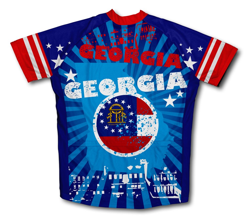 ScudoPro Georgia Short Sleeve Cycling Jersey for Youth - Size S Blue