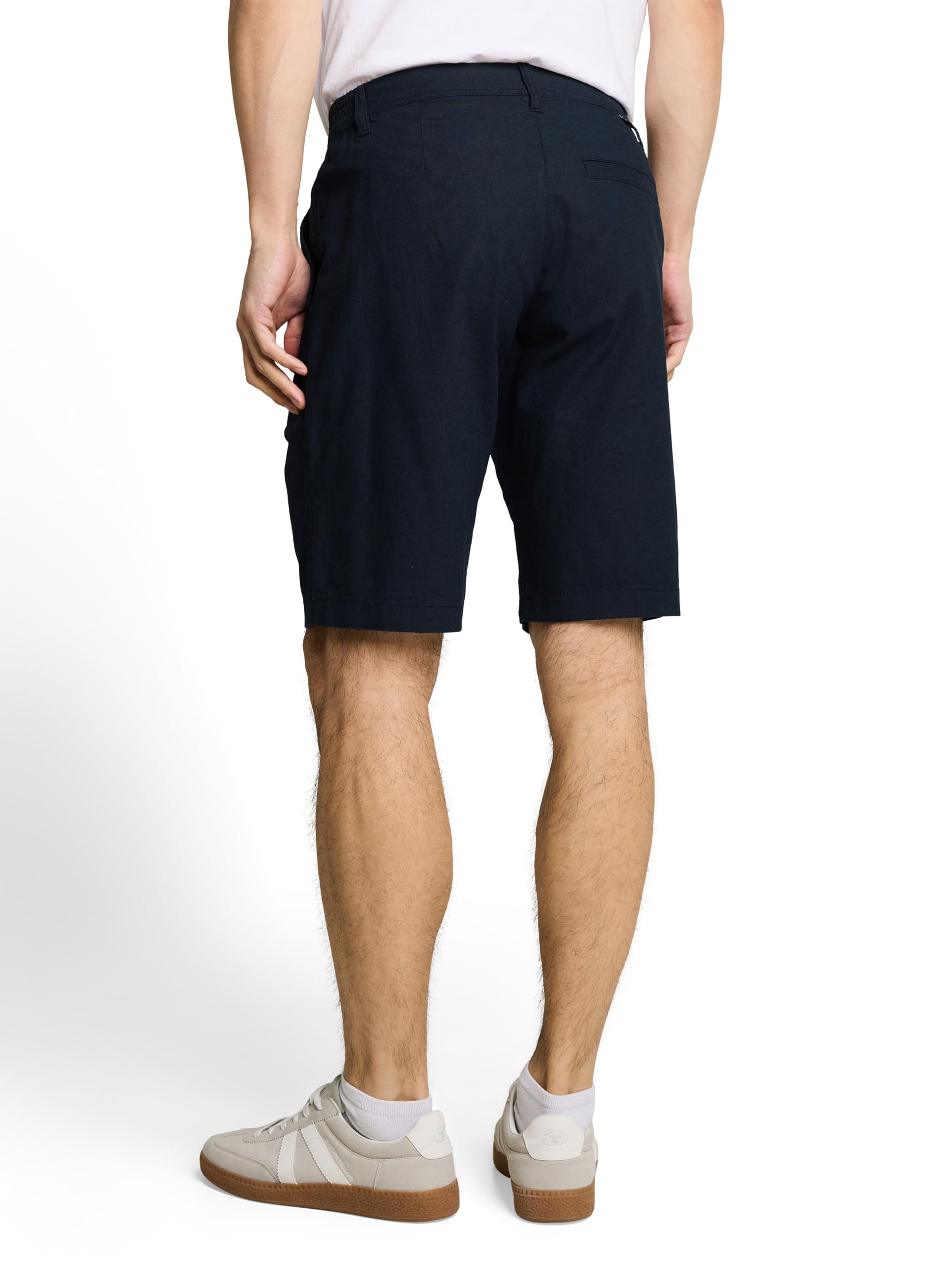 TOM TAILOR Herren TTREGULAR Chino Shorts mit Leinenanteil 1051619