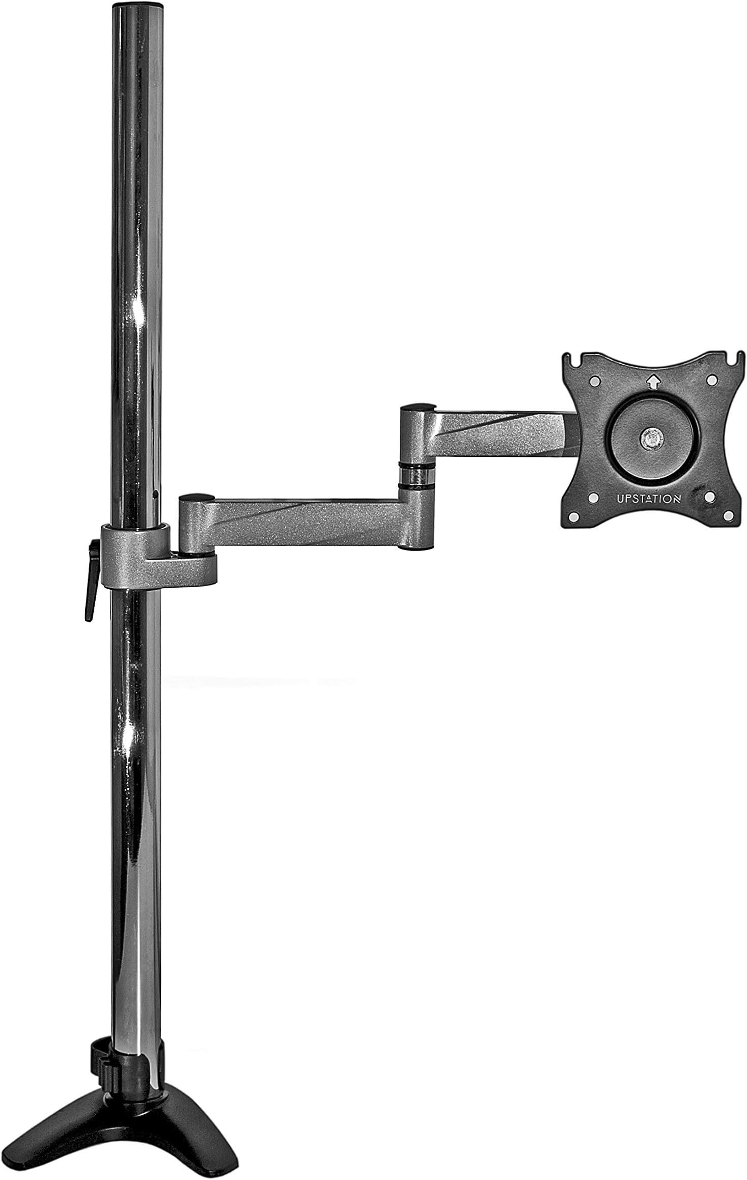 Upstation U800B 80cm Adjustable Monitor Stand - VESA Compatible - Easy Tilt, Swivel, Rotate - Fully Height Adjustable - 13''-27'' Screen Size (Monitor (Double Joint))