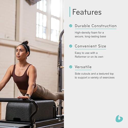 Miniatura 4 de Balanced Body Sitting Box Lite, reformador de pilates y equipo de ejercicio de piso, equipo de entrenamiento de pilates para gimnasio en casa o