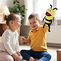 Vista 4 de Títeres de mano de animales de 11 pulgadas, tortuga marina de peluche, dinosaurios, juguetes de marionetas de mano, juguetes de juego de rol