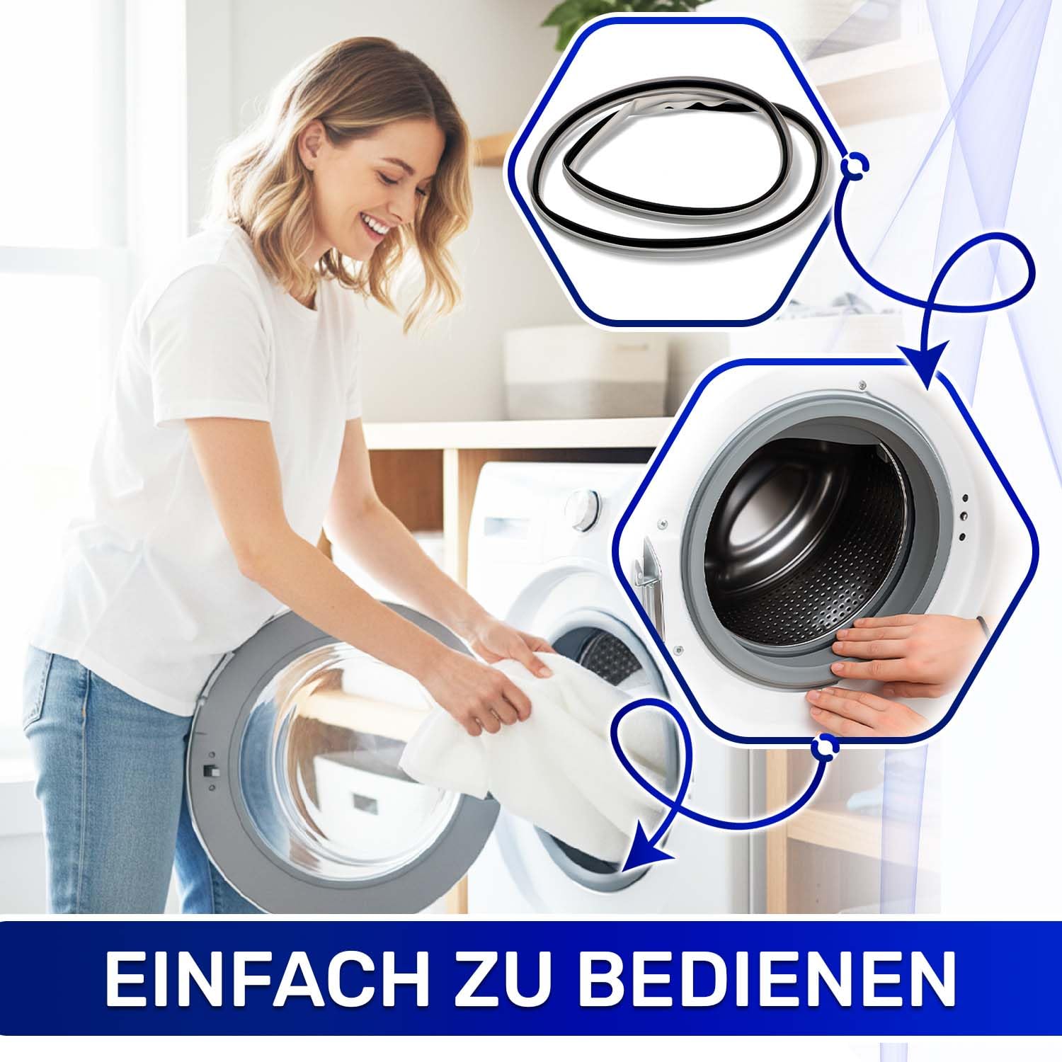 Der Türdichtung Trockner Hat den Originalcode C00345110 480112101512 481010713648 für Whirlpool für Indesit für Bauknecht - Garantie 10 Jahre - MONTERAL