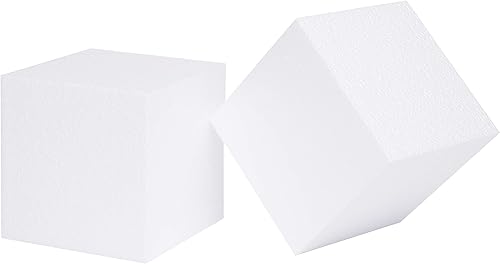 Silverlake - Bloque de espuma para manualidades, paquete de 2 cubos de poliestireno EPS de 5 x 5 x 5 pulgadas para manualidades, modelado, proyectos
