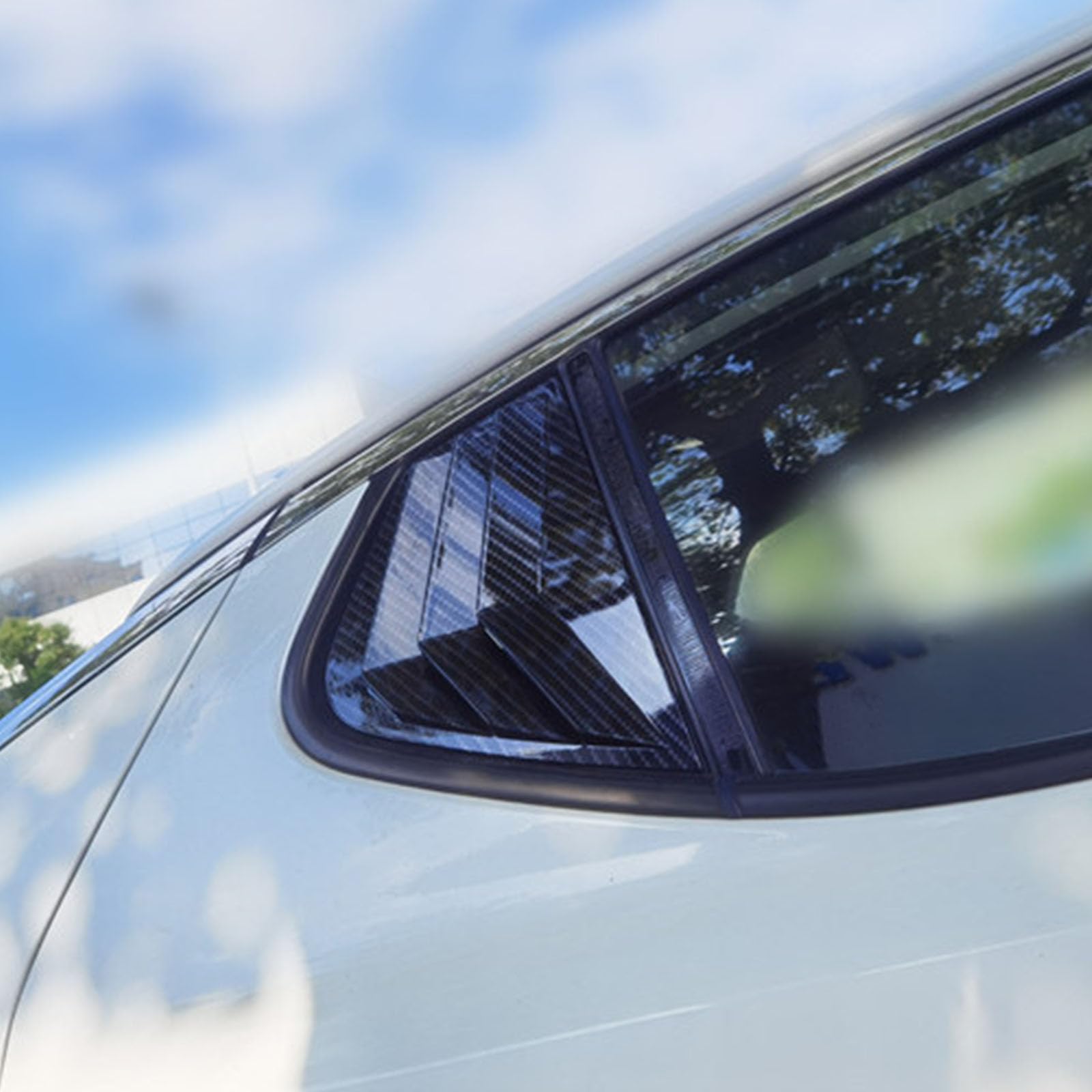 2 sztuki do KIA K5 2011-2015, tylne okiennice samochodowe żaluzje boczne, osłony, wykończenia, akcesoria zewnętrzne ABS, B Carbon Fiber Look