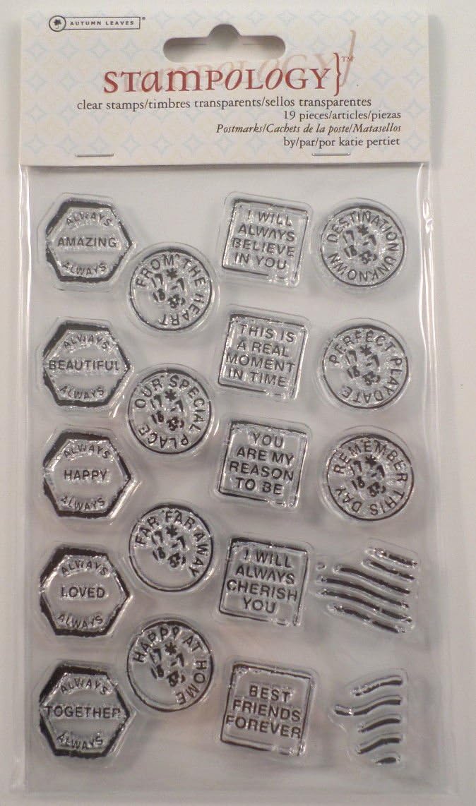 Stampology Postmarks Sentiments Clear Cling Rubber Stamp