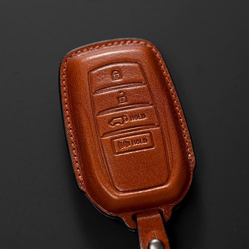 Miniatura 3 de Funda para Llavero de Toyota Smyfob Cubierta de Llavero de Cuero Protector para Prius Prime Venza Land Cruiser Sequoia Grand Highlander Camry RAV4