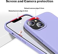 Vista 6 de OTOFLY Funda compatible con iPhone 13 Mini, silicona líquida delgada protectora a prueba de golpes con forro de microfibra antiarañazos, 5.4