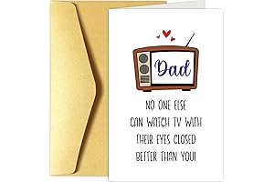 Chenive Funny Father's Day Card from Daughter Son, Dad Greeting Card, Watch...
