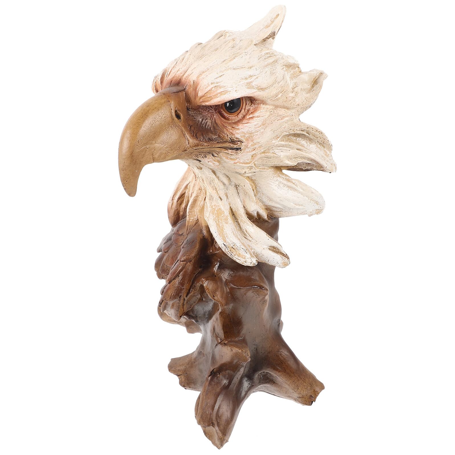 Figurine tête d'aigle en résine statue d'animal rétro pour bureau