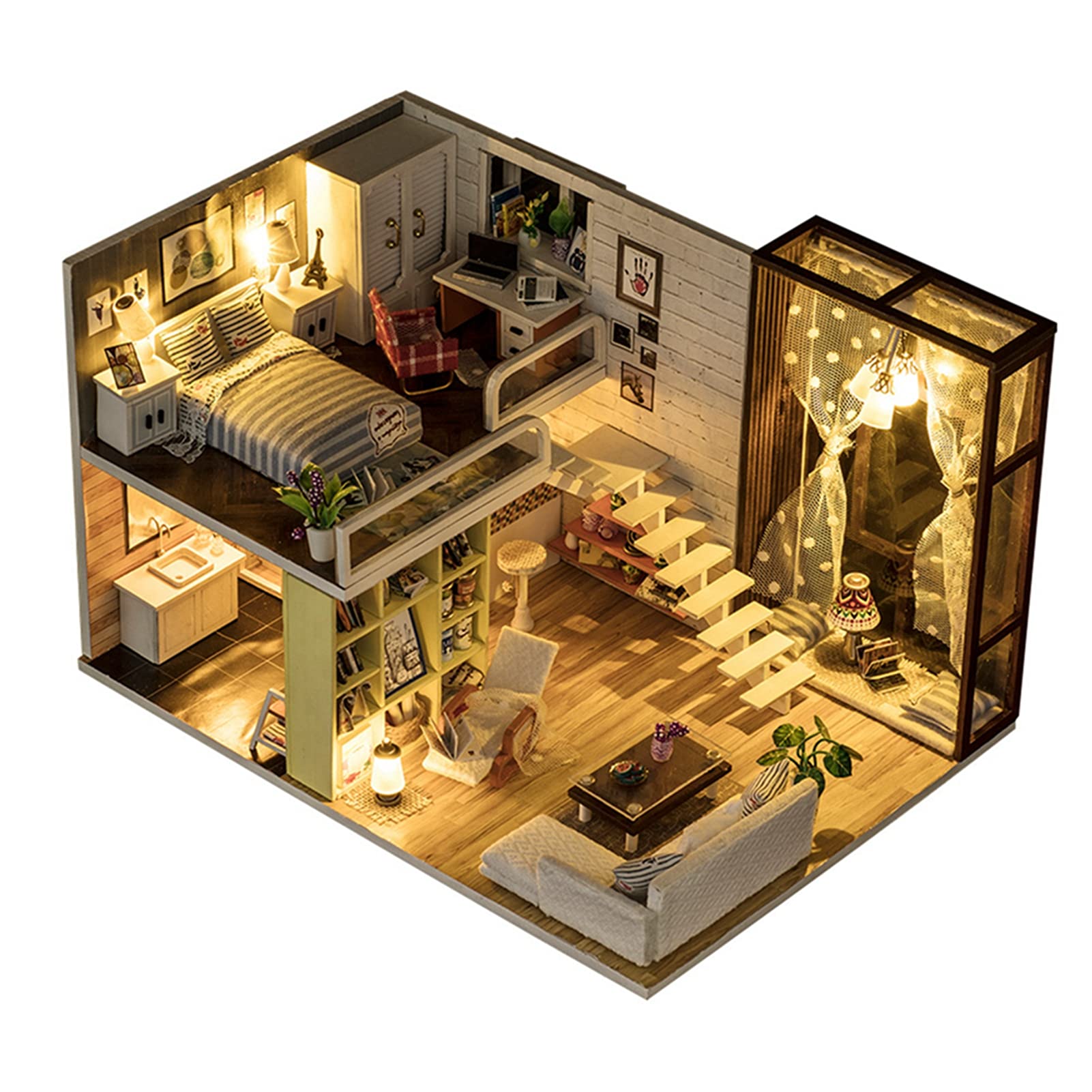 Miniature Dollhouse Kit con Mobili