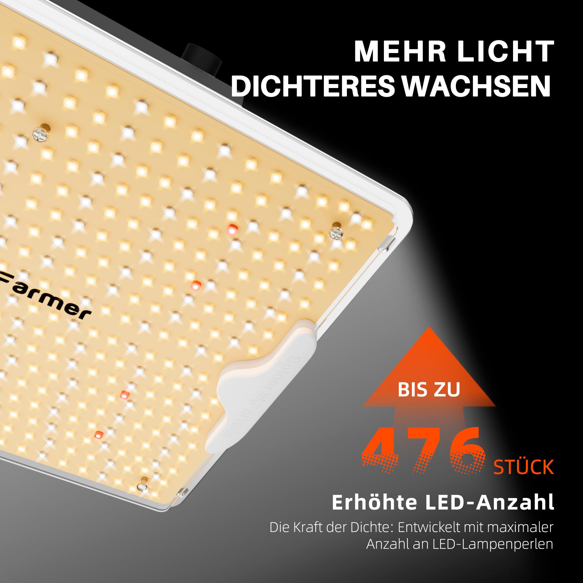 Spider Farmer SF1000D 100W LED Grow Lampe Vollspektrum Dimmbar 60x60cm Abdeckung