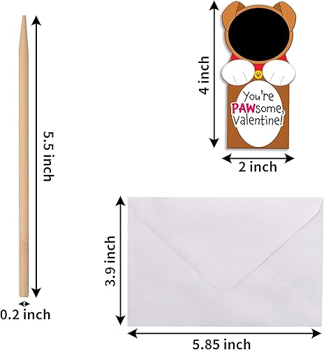 Miniatura 7 de JOYIN Juego de 28 tarjetas rascadoras de San Valentín, juego de marcadores de animales, juego de tarjetas de San Valentín para niños, suministros de