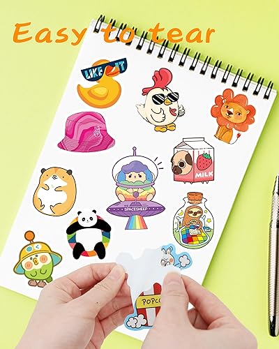Miniatura 4 de 600 calcomanías lindas para niños y adolescentes, calcomanías para botellas de agua, calcomanías de vinilo impermeables para el aula, paquetes de