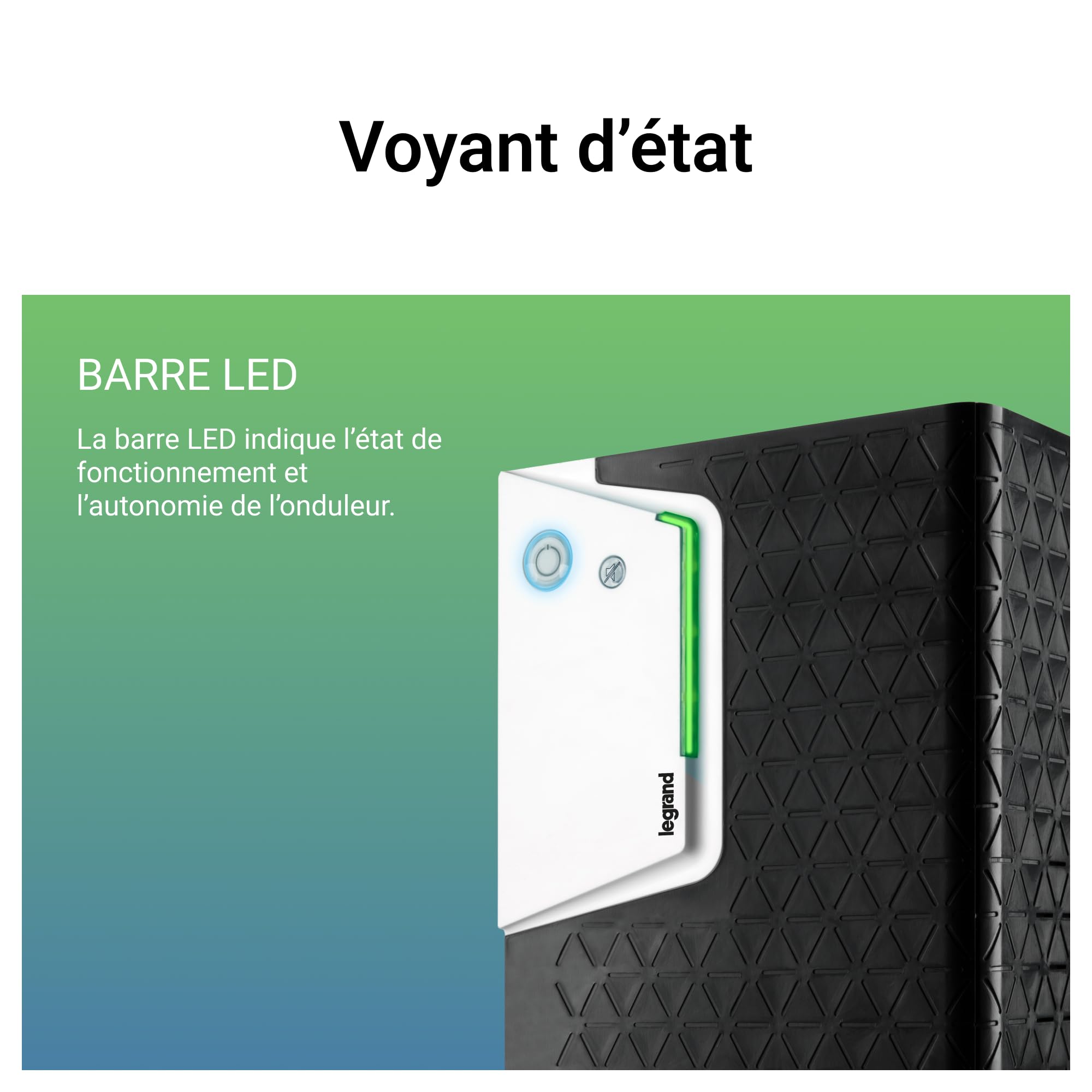 Legrand 310191 Onduleur Tour Keor SP Line Interactive 2 Prises 2P+T, 2 Prises Iec, Autonomie 5 à 30 Minutes, USB Port, 1500VA, 900W, Noir/Blanc